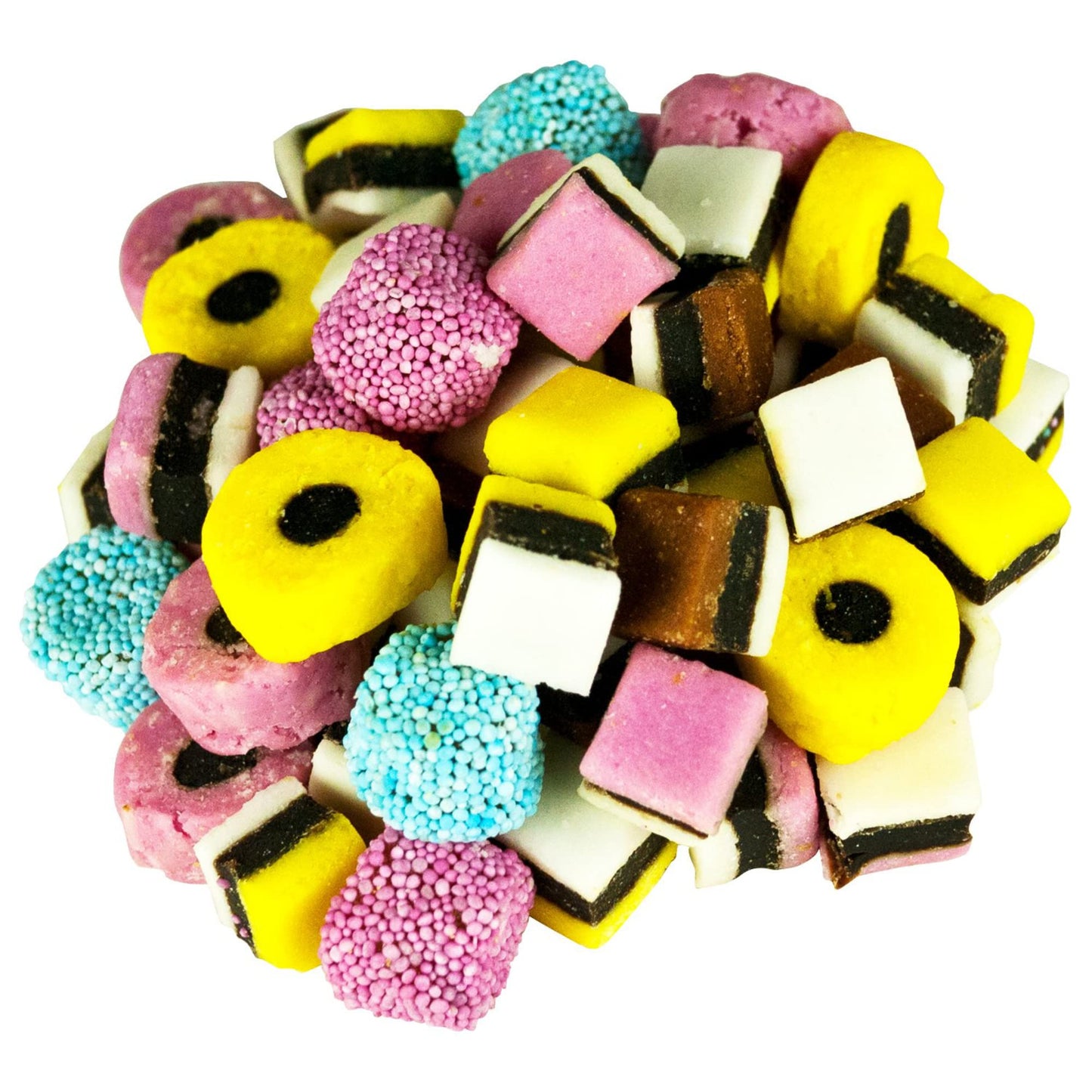 By The Cup English Licorice Allsorts Candy, 10 Oz Bulk Bag