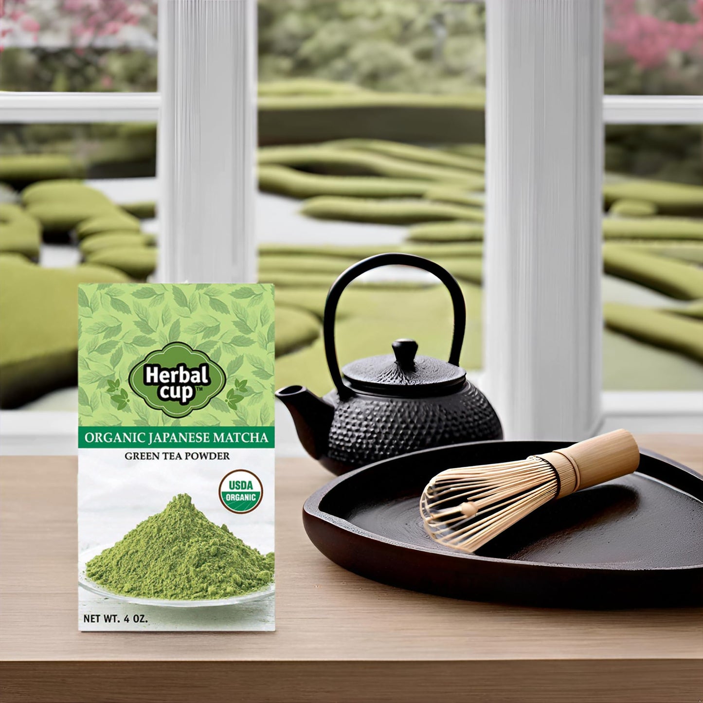 Herbal Cup Tea Organic Japanese Matcha (Matcha Green Tea, 4 Ounce (Pack Of 1))