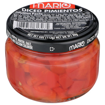 Mario Camacho Pimientos Diced, 4-Ounce (Pack of 12)
