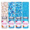 Blue Sprinkles for Cake Decorating, Edible Winter Sprinkles Set for Cupcake Toppers, White Snowflake Sprinkles, Blue Sugar Sandi