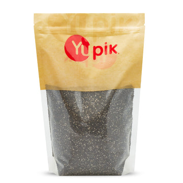 Yupik Raw Black Chia Seeds, 2.2 Lb, Gluten-Free, Kosher, Vegan, Natural Seeds, Plant-Based Superfood, Rich In Fiber, Source Of O