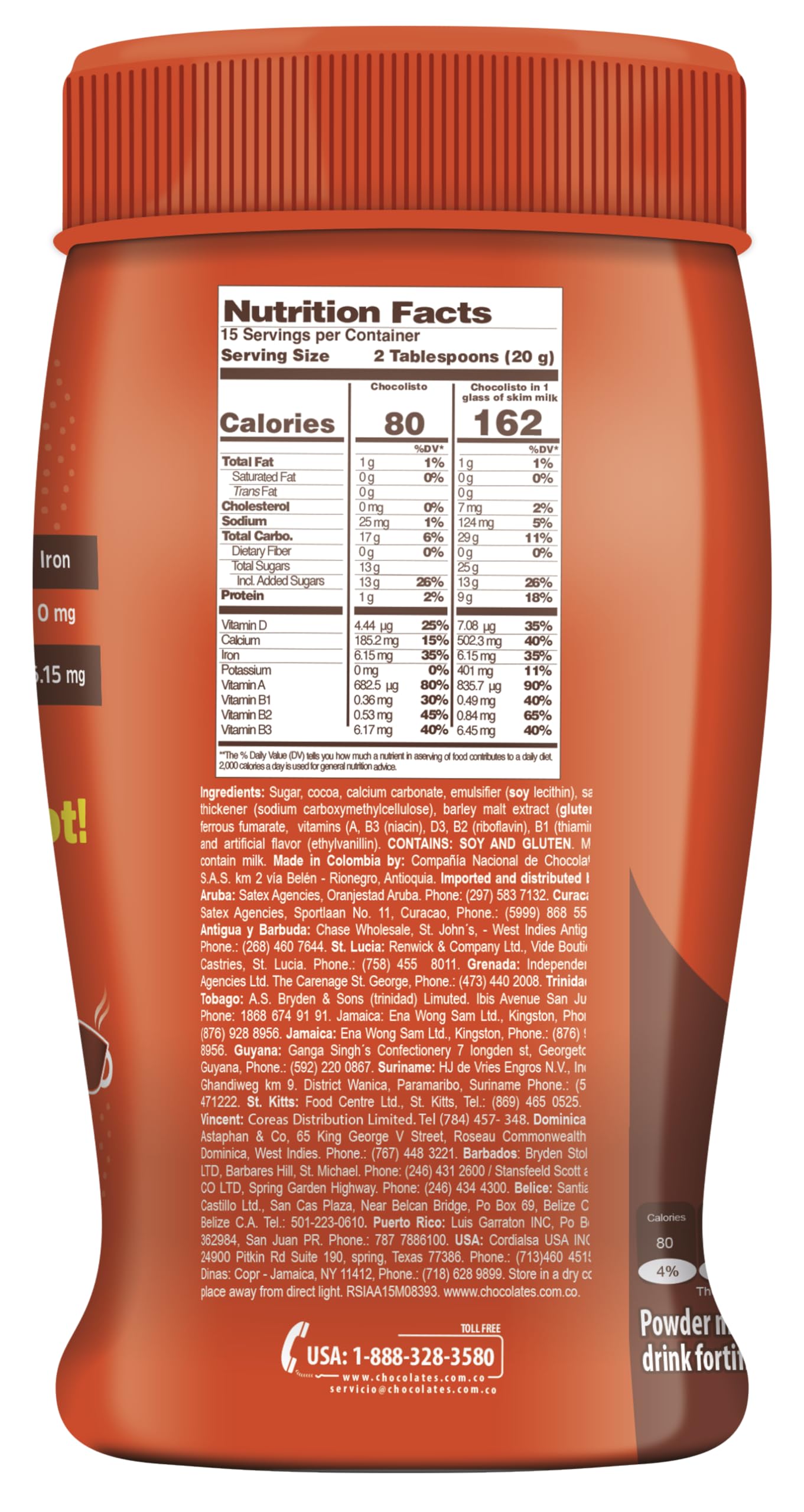 Chocolisto Instant Chocolate Drink, Nutritious Beverage With Vitamins And Minerals, 10.5 Oz, Pack Of 1.