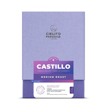 Castillo, Medium Roast Cielito Paradise Coffee Whole Bean Huila Colombia Single Origin, Silky And Creamy With Notes Of Milk Choc
