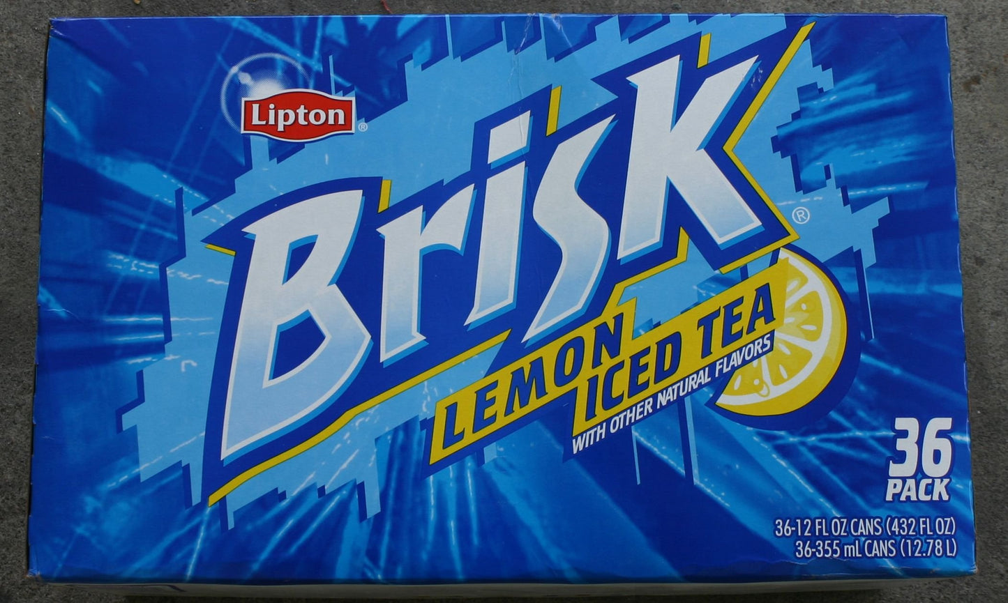 Brisk Lemon Iced Tea With Other Natural Flavors (36 Pack - 12 Oz Each)