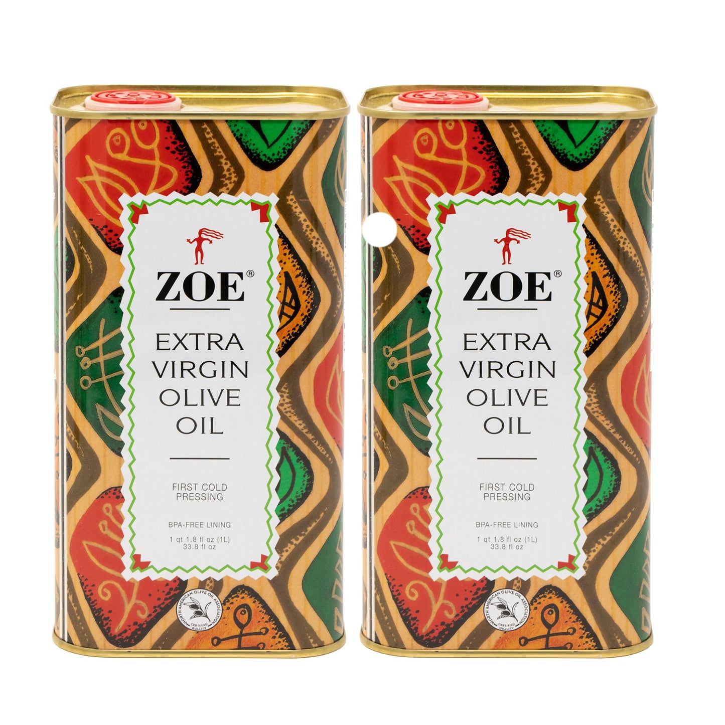 Zoe Extra Virflavor Blend Olive Oil 1-Liter Tins (Pack Of 2)
