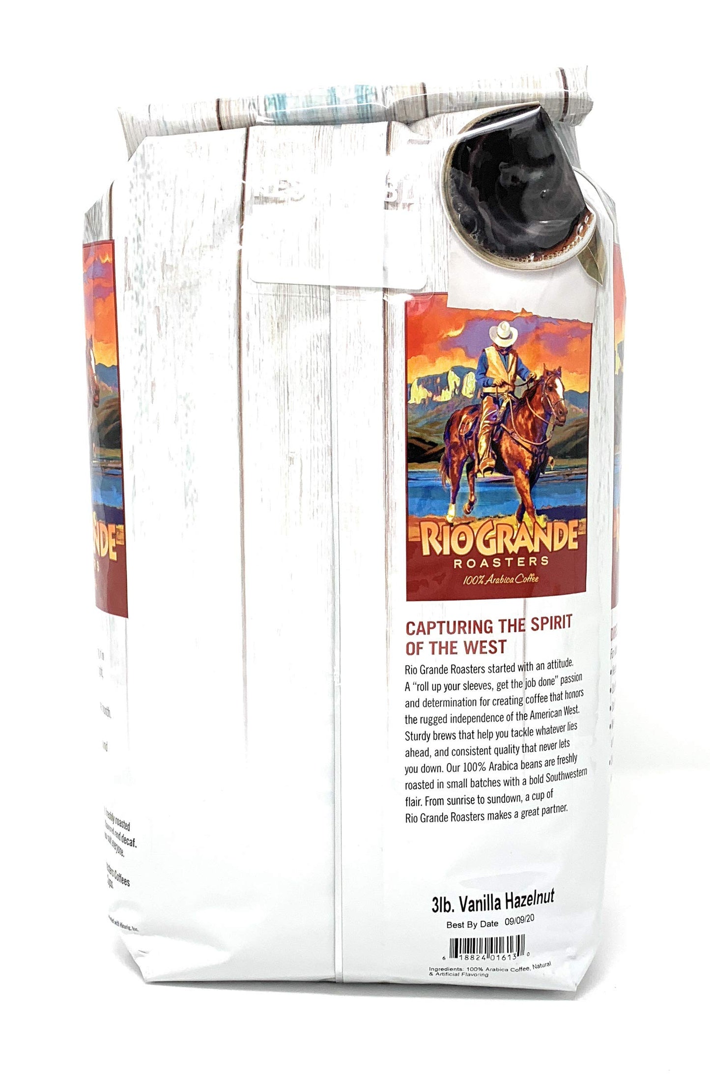 Rio Grande Roasters Whole Bean Coffee - Vanilla Hazelnut Flavor, 3 Lb Bag