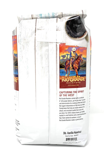 Rio Grande Roasters Whole Bean Coffee - Vanilla Hazelnut Flavor, 3 Lb Bag