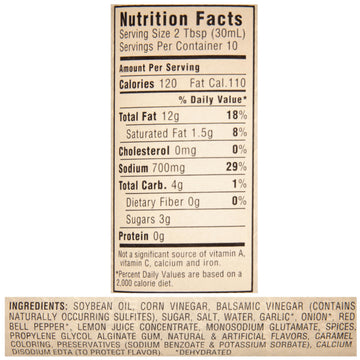 La Martinique Balsamic Vinaigrette Dressing 10 Ounce Bottle (Pack Of 2)