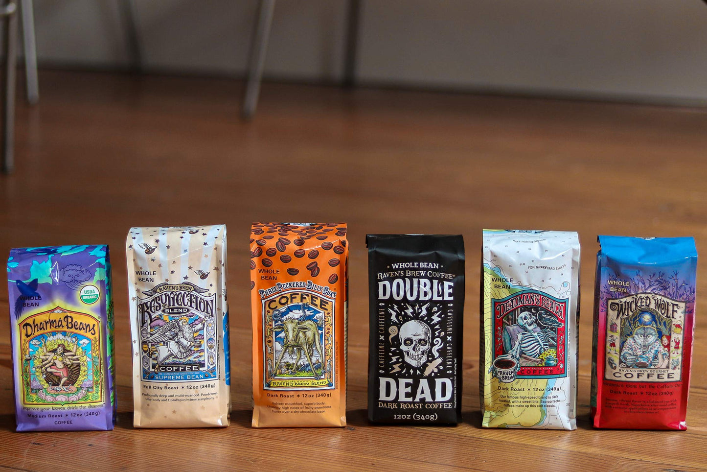 Raven'S Brew Coffee 12 Oz - Dark Roast - High Speed Blend With A Sweet Bite (Organic Whole Bean, 12 Oz)