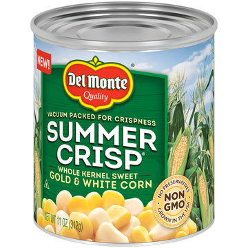 Del Monte Summer Crisp Whole Kernel Gold & White Corn, 11 Ounce