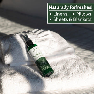 Refresh Aromatherapy Room Spray & Pillow Mist. Peppermint & Eucalyptus Essential Oil Spray, Linen Mist, Natural Car Air Freshene