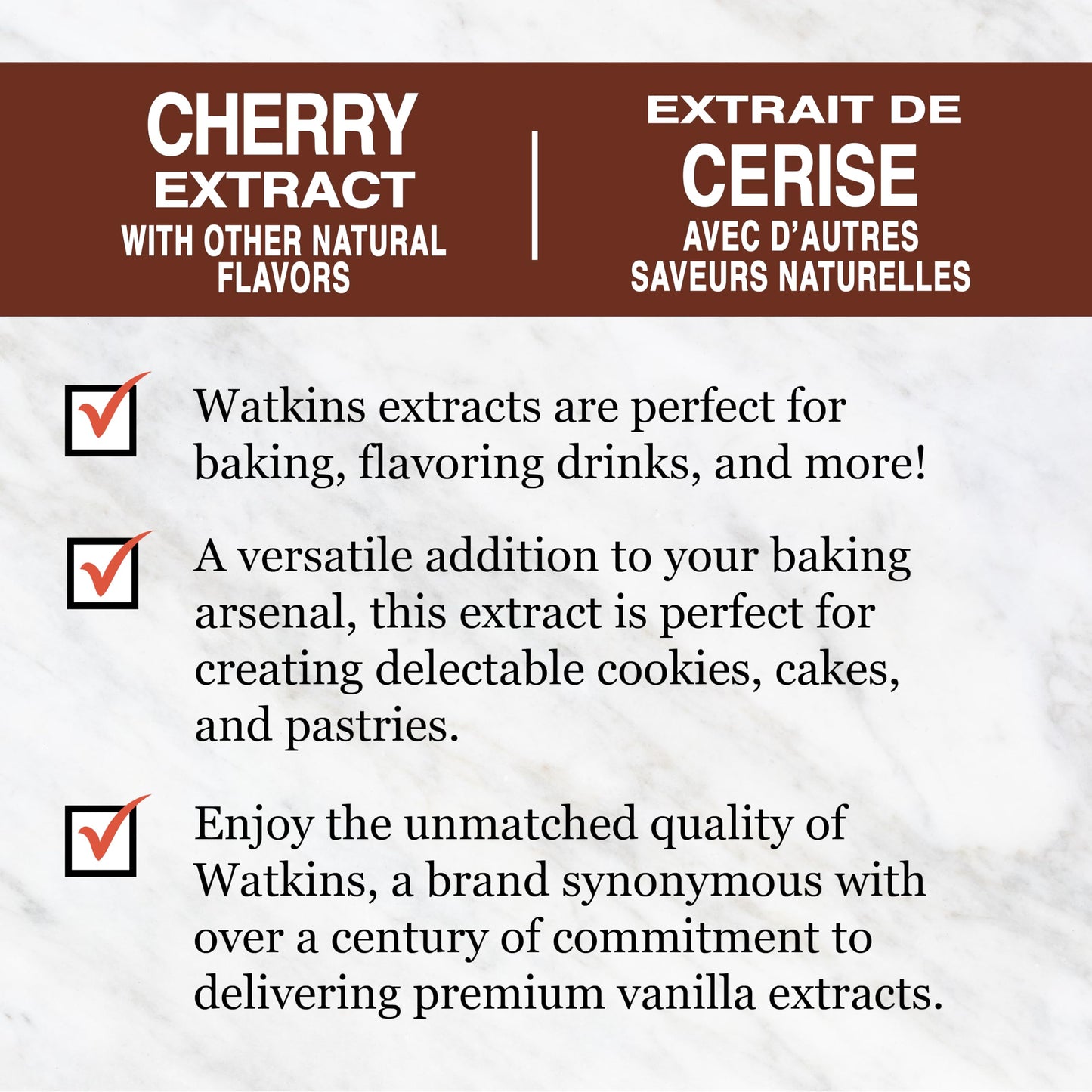 Watkins Cherry Extract With Other Natural Flavors, 2 Oz. Bottles, Pack Of 6 (Packaging May Vary)