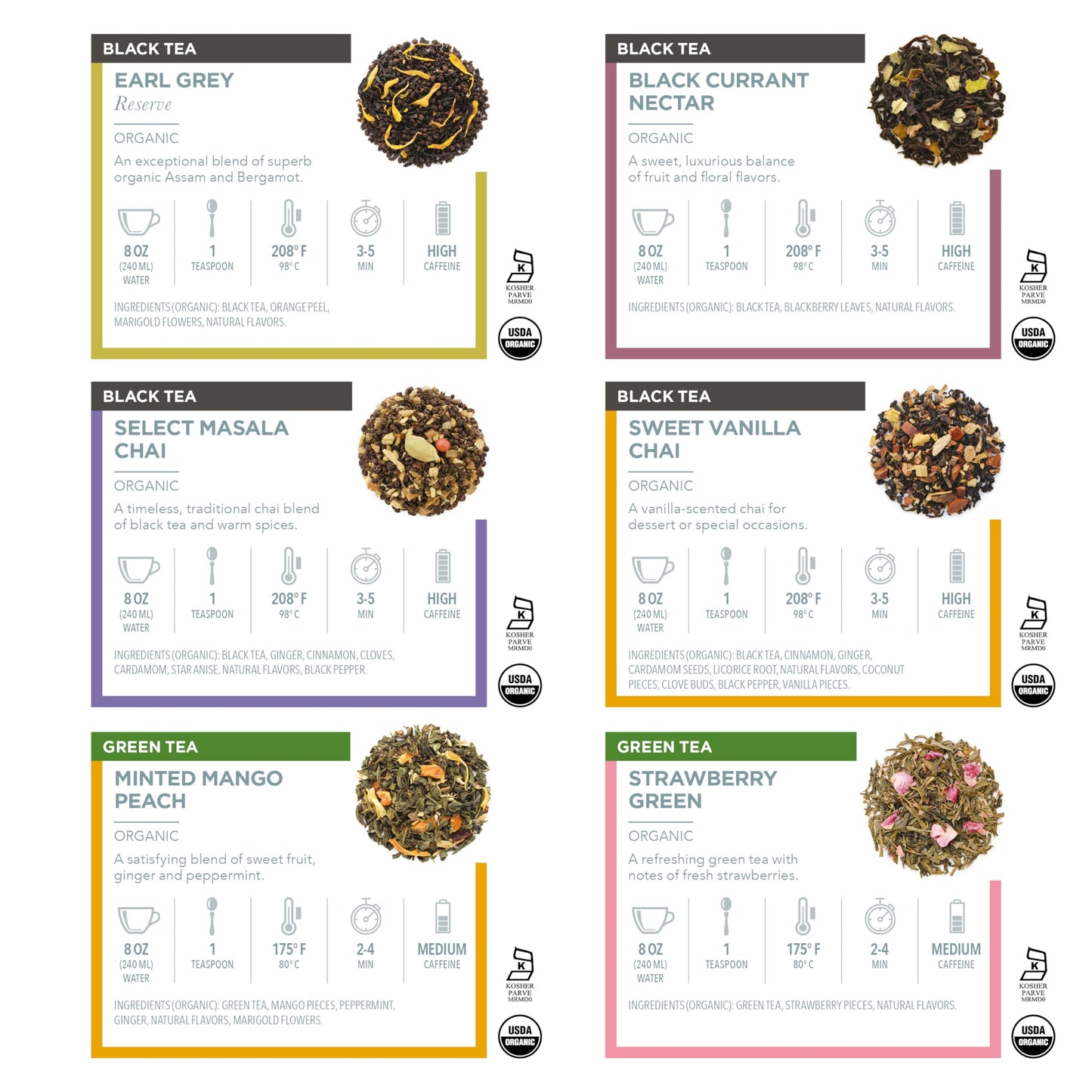 Teabloom Exceptional Loose Leaf Tea Chest, World'S Largest Tea Collection With 24 Varieties Of Usda Certified Organic Black, Green, White, Oolong, And Herbal Loose Tea Blends