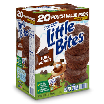 (4 pack) Little Bites Assorted Muffins, 80 individual packs, (20 ct each), Mini Muffins, 138 lbs Case - (20) Chocolate Chip, (20