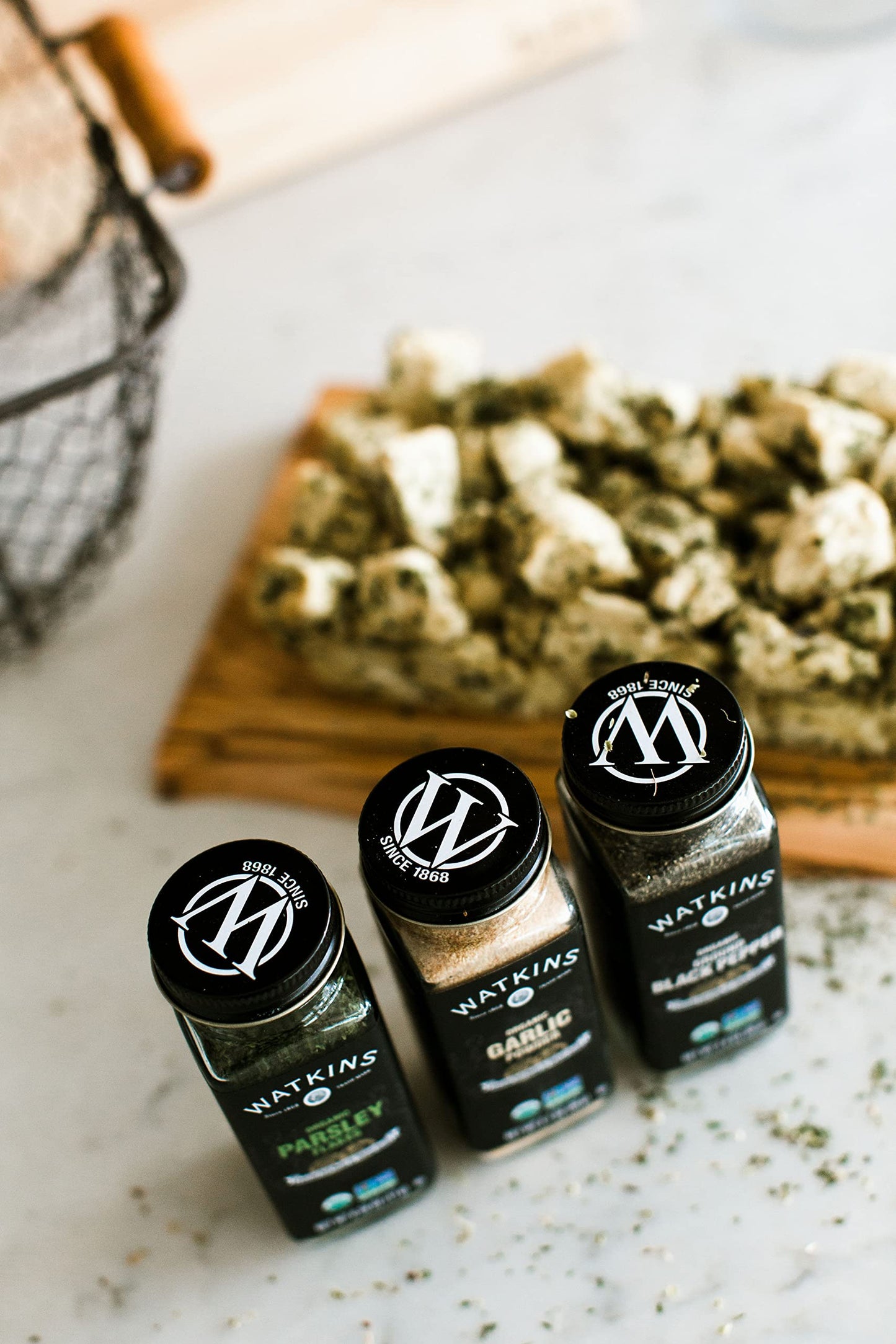 Watkins Gourmet Organic Cilantro Leaves Spice Jar, Non-GMO, Kosher, 0.63 oz, Model KHRM00330261, As Shown