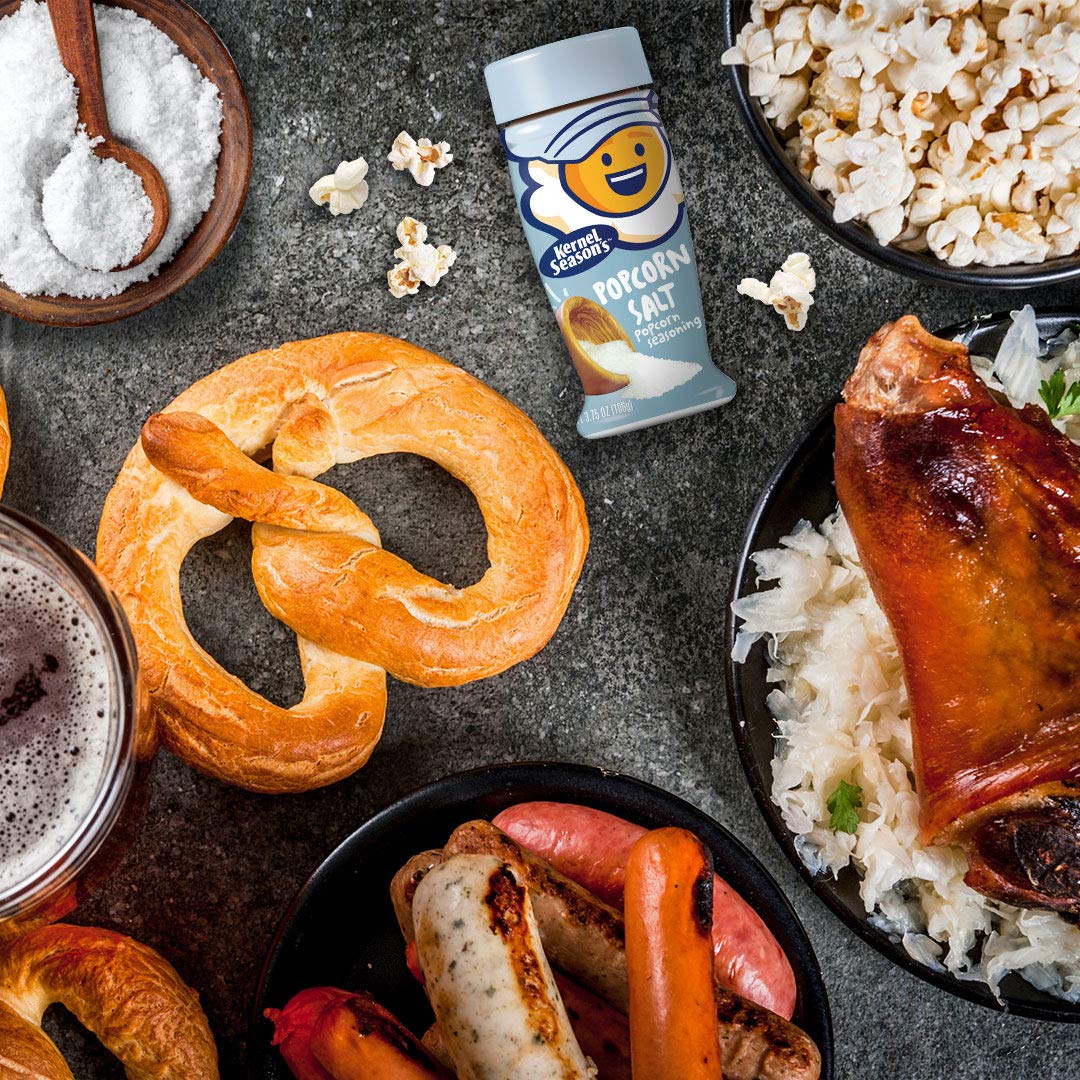 Kernel Season’s Popcorn Seasoning, Salt, 3.75 Ounce (Pack of 6) - Flavorful Topping for Perfect Popcorn, Blue Packaging