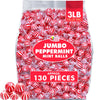 Peppermint Balls - 3 Pounds - Bulk Red Mint Hard Candy - Red And White Candy For Buffet - Individually Wrapped