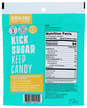 SMART SWEETS Peach Rings, 5.3 OZ