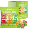Kiss My Keto Gummies Candy - Low Carb Candy Sour Bears, Keto Snack Pack - Healthy Candy Gummys - Vegan Candy, Keto Gummy Candy -