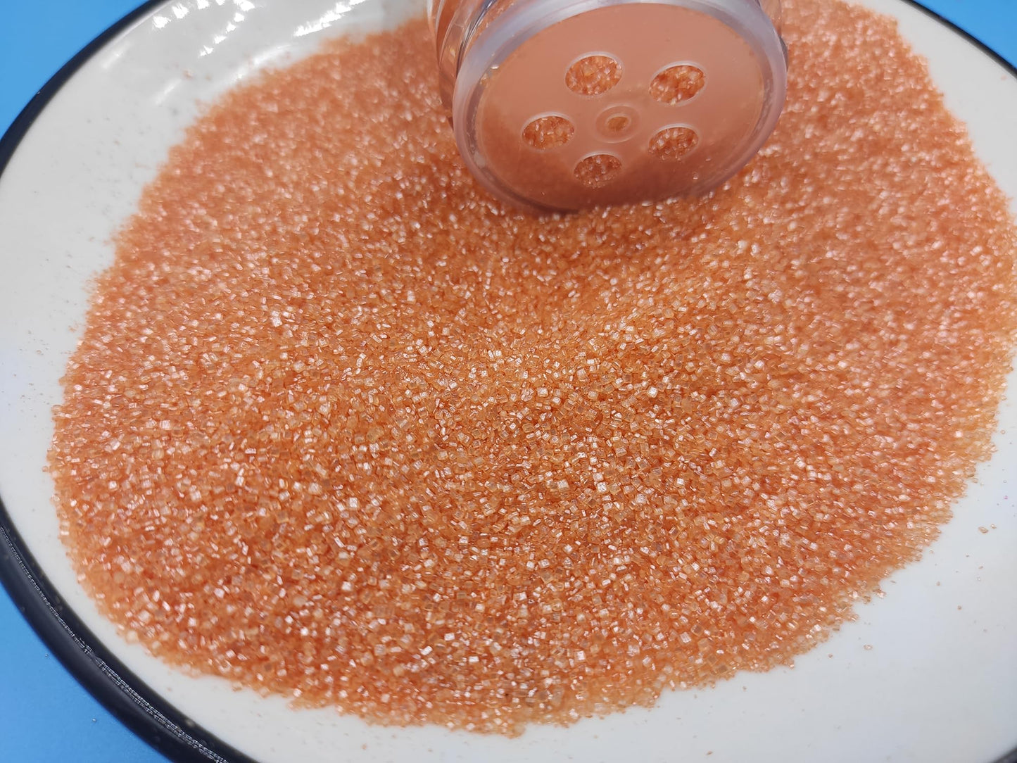Edible 5 Ounce Fine Decorative Orange Sanding Sugar Sprinkles For Baking, Sparkling Crystals For Cakes, Cookies, Cupcakes, Ice C