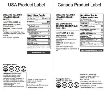 Food to Live Organic Toasted Hulled Sesame Seeds, 8 Ounces - Crunchy and Nutritious Snack, Oven Roasted, Unsalted, No Oil Added,