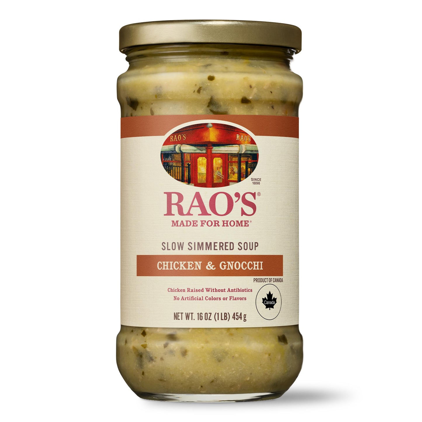 RaoS Made For Home Chicken Gnocchi Soup 16Oz Traditional Italian Heat And Serve Soup Made With Top-Grade Quality Chicken And Vegetables (Pack Of 6)