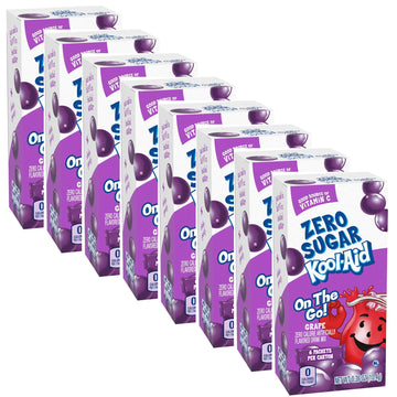 Kool-Aid Zero Sugar - 6 Pack - 8 Boxes - 48 Packets (Grape - Zero Sugar - 8 Box Pack)