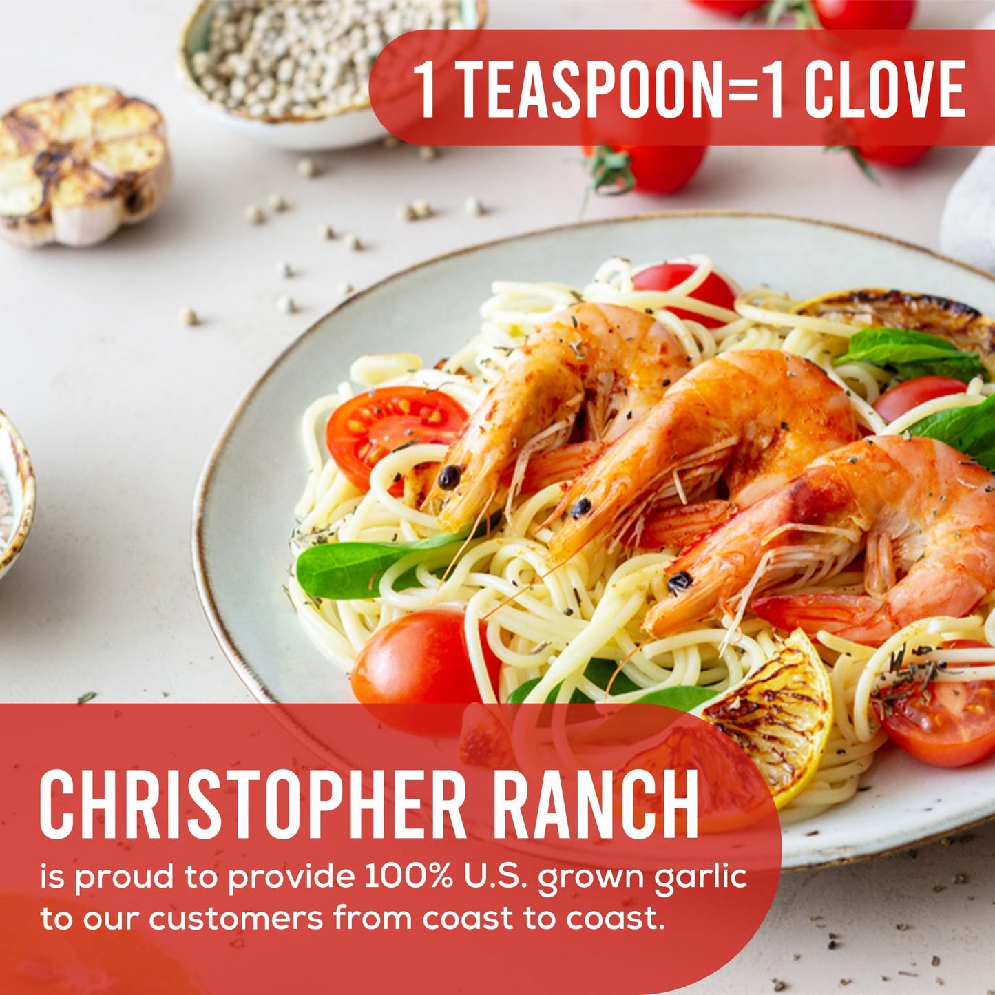 Christopher Ranch Minced Garlic In Water | California Grown Minced Garlic In Jar | Minced From Peeled Garlic Clove For Ultimate Convenience Ideal For Cooking Sauces & Everyday Culinary Delights - 8 Oz