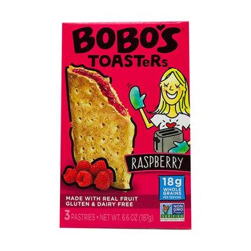 Bobos Oat Bars Raspberry Jam Toaster Pastry 6.6 Oz