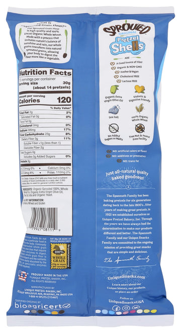Unique Shell Sprouted whole wheat, 8 oz