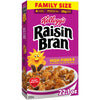 Kelloggs Raisin Bran Breakfast Cereal High Fiber 28g Whole Grain Family Size 22.1 oz