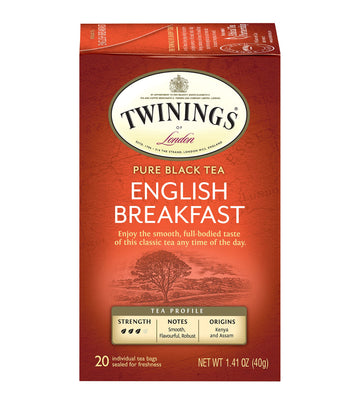 Twinings Of London English Breakfast Black Tea, 20 Ct