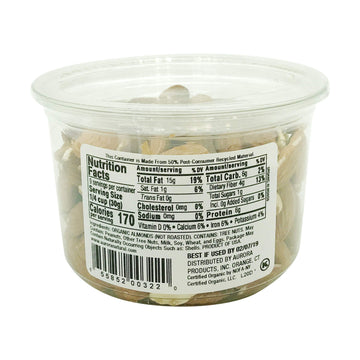 AURORA Organic Raw Almonds, 9.5 oz - Healthy Snack, Non-GMO, Gluten-Free, Natural Protein source