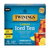 Twinings NEW Lemon Black Iced Tea, 72 Oversized Tea Bags, Makes 18 Pitchers or 144 Servings, Unsweetened, Caffeinated, 72 Count