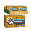 Season Peppered Kipper Snacks - Boneless Herring Fillets, Naturally Smoked, Wild Caught, Keto Snacks, Non-Gmo, Certified Sustainable Seafood, 18G Of Protein, 1800Mg Of Omega-3-3.25 Oz, 6-Pack