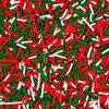 Christmas Sprinkles for Cake Decorating, 3.52oz Red Green Sprinkles, Edible Jimmies Sprinkles for Cupcake Toppers Baking Cookie