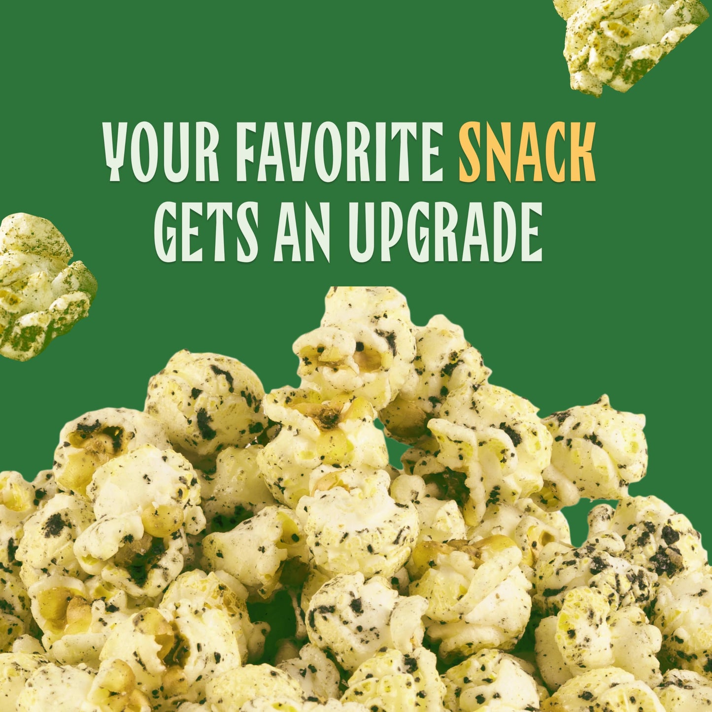 Tochi Gourmet Popcorn Snacks - Matcha Flavor - Using Large Popcorn Kernels, Popcorn Balls, Gluten Free, Non Gmo Corn, All Natural, Healthy Pop Corn Individual Bags, Made With Coconut Oil (2.8 (1 Pack))