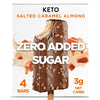 Keto Pint Zero Sugar Added Salted Caramel Almond Ice Cream Bars Keto Friendly, 3g Net Carbs 2.75 fl. oz., 4 count (Frozen)