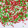 Twisweet Christmas Sprinkles, Edible Red Green White Sprinkles for Cake Decorating, Christmas Jimmies Sugar Sprinkle, Confetti B
