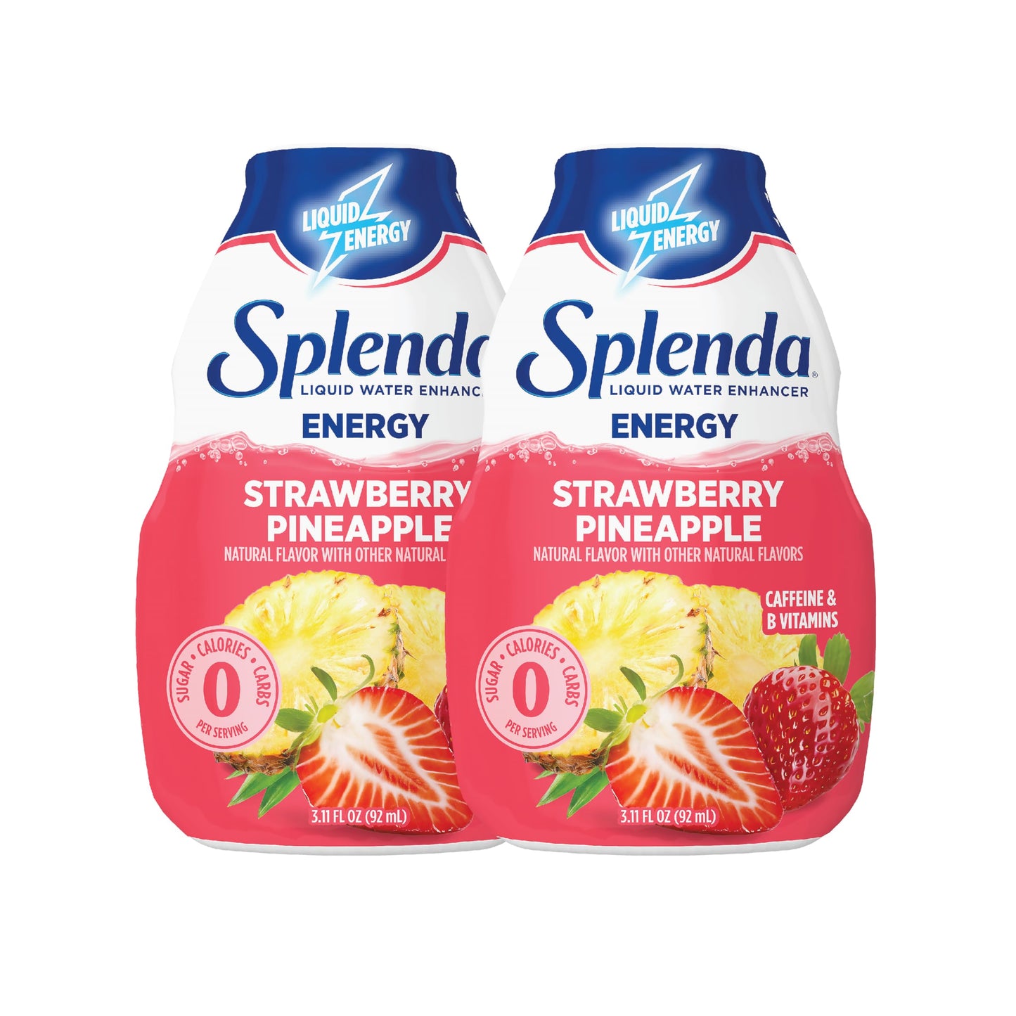 SPLENDA Energy Liquid Water Enhancer Drops, Sugar Free, Zero Calorie, Strawberry Pineapple, 3.11 Fl Oz (Pack of 2)