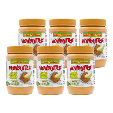 Wowbutter - Crunchy Soy Spread - Peanut Free, Tree Nut Free - Vegan Plant Protein - Gluten Free - Non-Gmo - 1.1Lb (Pack Of 6)