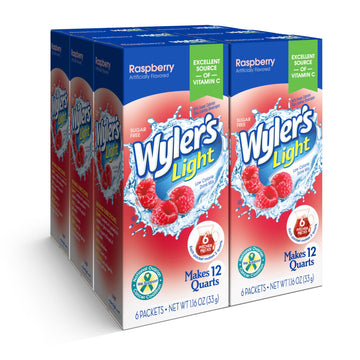 Wyler's Light Raspberry Pitcher Packs, 36 Drink Mix Packets - Refreshing Water Enhancer