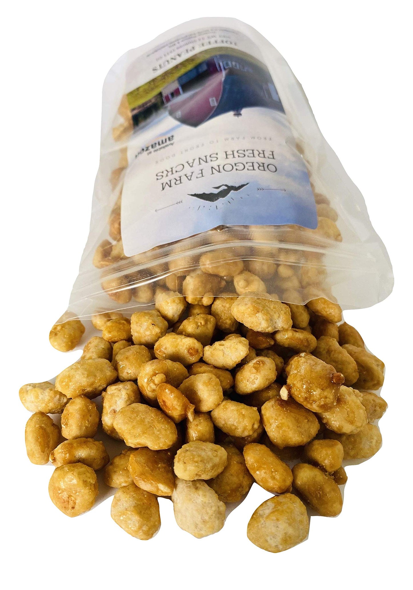 OREGON FARM FRESH SNACKS Toffee Peanuts - All Natural, Resealable Bag - 24oz