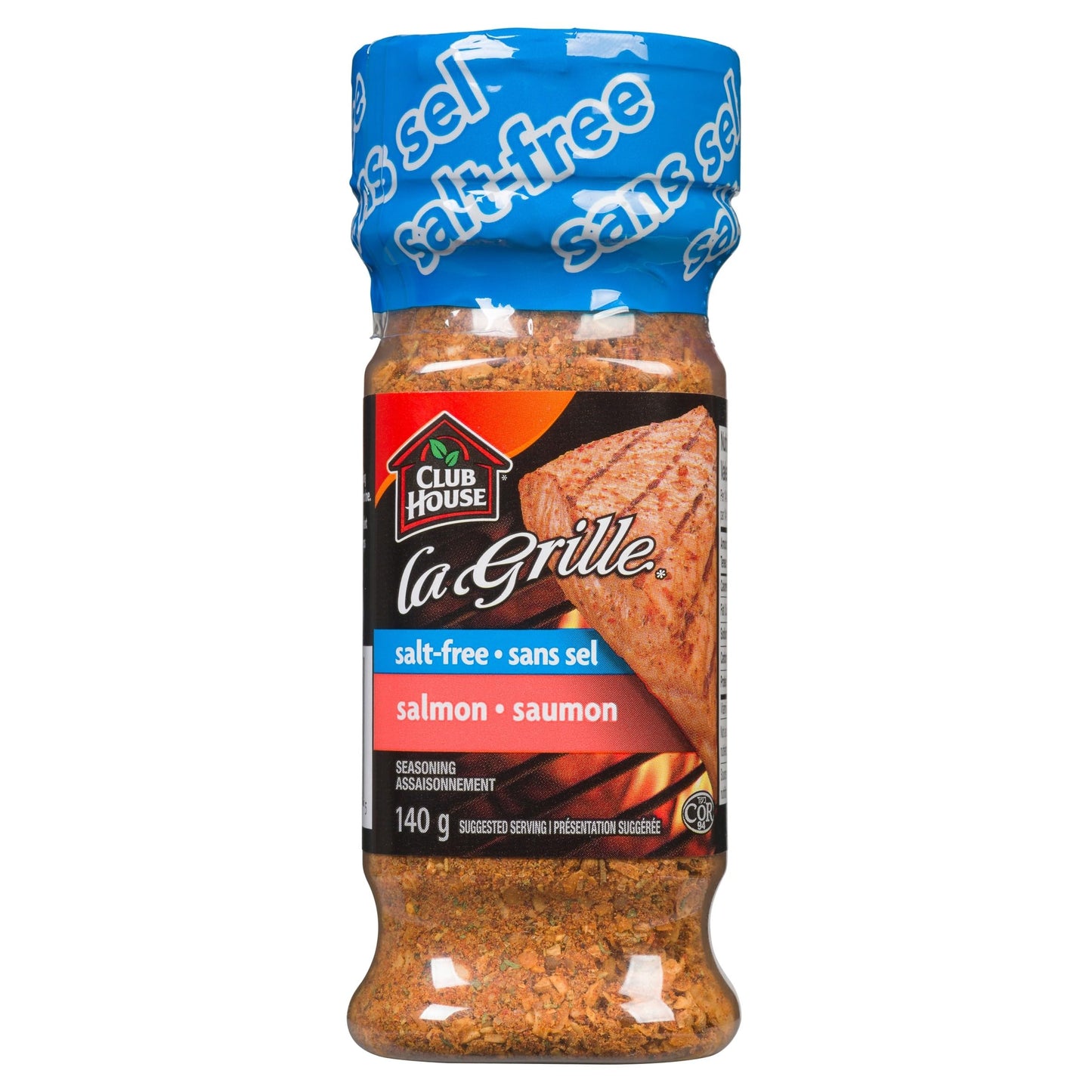 Club House La Grille, Grilling Made Easy, Salmon Seasoning, Salt-Free 140g/4.9oz