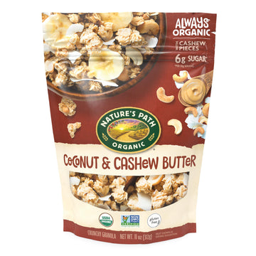 Nature s Path Organic Coconut & Cashew Butter Granola, 11 oz (Pack of 8), Gluten Free, Non-GMO