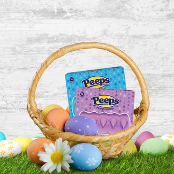 Needzo Easter Peeps Marshmallow Candy, Chicks Variety Packs (Pack Of 3) 30 Total, Multi-Colored