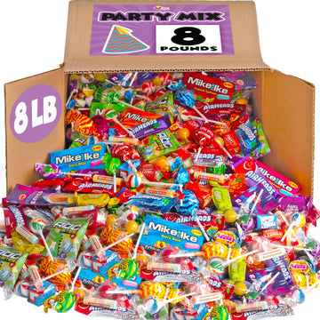 BULK Party Mix - 8 Pounds - candy Bulk - Variety Parade candies - PiAata candies - Individually Wrapped - Assorted candy
