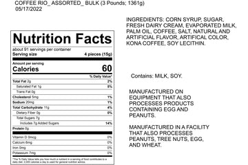 Coffee Rio Coffee Bulk, 3 Pound Bag Individually Wrapped Coffee Candy, Kosher Candy (Assorted)