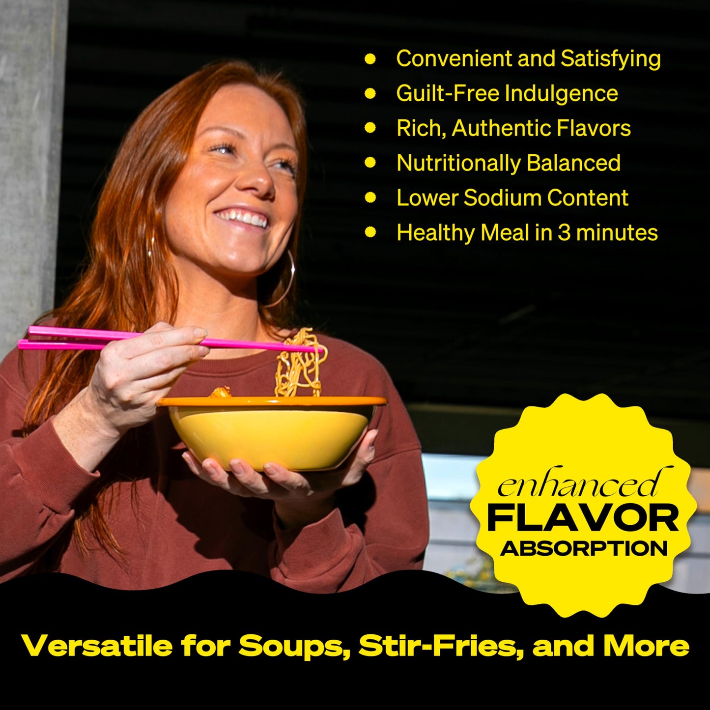 Immi Roasted 'Pork' Tonkotsu Ramen Cup Noodles - 18G Plant-Based Protein, 8G Net Carbs, Keto Friendly, High Protein, High Fiber,