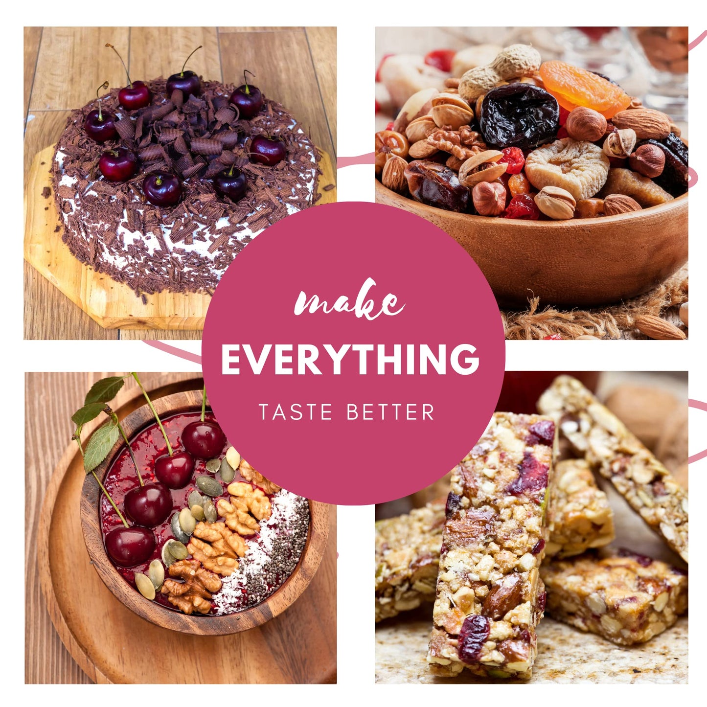 Berrilys Organic Unsweetened Dried Tart Cherries, 5 lb, Dark Red, Non-GMO, Vegan, Perfect for Baking and Snacking